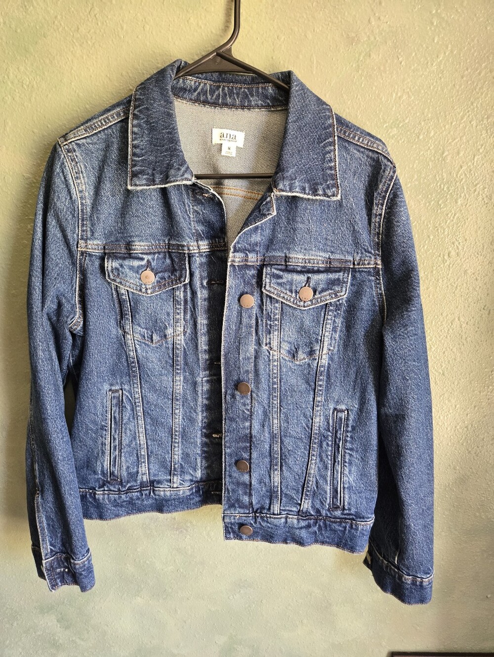 A.n.a. - Blue Denim Jean Jacket - Short - Blazer Suit Utility - Size M Medium